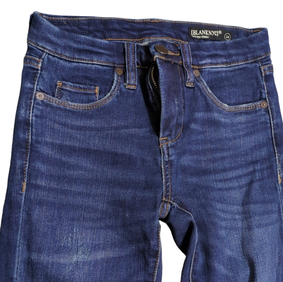 BLANKNYC MID RISE SKINNY JEANS denim SIZE 24 COLOR BLUE - Picture 2 of 6